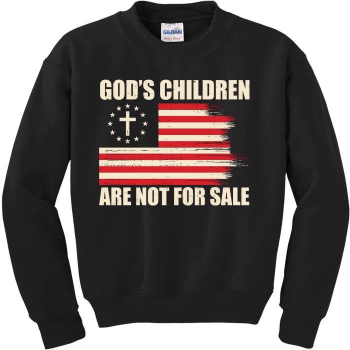 Gods Children Are Not For Sale Funny Christian Quote Kids Sweatshirt