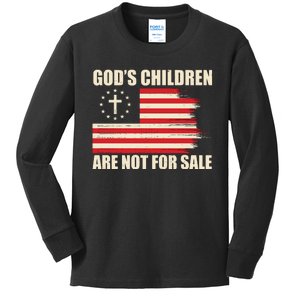 Gods Children Are Not For Sale Funny Christian Quote Kids Long Sleeve Shirt