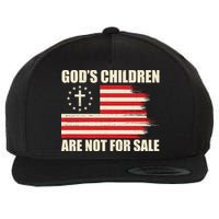 Gods Children Are Not For Sale Funny Christian Quote Wool Snapback Cap