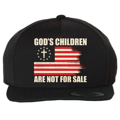 Gods Children Are Not For Sale Funny Christian Quote Wool Snapback Cap