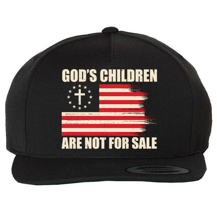 Gods Children Are Not For Sale Funny Christian Quote Wool Snapback Cap