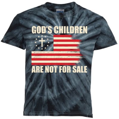 Gods Children Are Not For Sale Funny Christian Quote Kids Tie-Dye T-Shirt