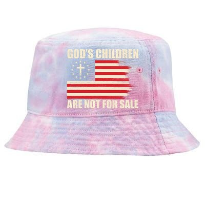 Gods Children Are Not For Sale Funny Christian Quote Tie-Dyed Bucket Hat