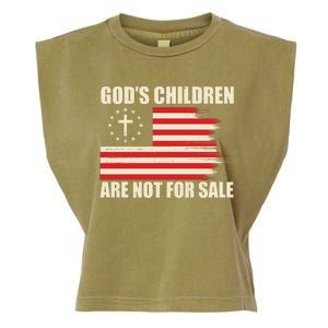 Gods Children Are Not For Sale Funny Christian Quote Garment-Dyed Women's Muscle Tee