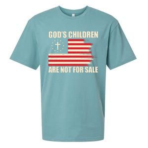 Gods Children Are Not For Sale Funny Christian Quote Sueded Cloud Jersey T-Shirt