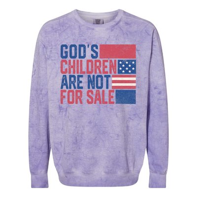 Gods Children Are Not For Sale Funny Quote Colorblast Crewneck Sweatshirt