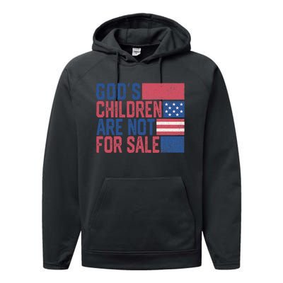 Gods Children Are Not For Sale Funny Quote Performance Fleece Hoodie