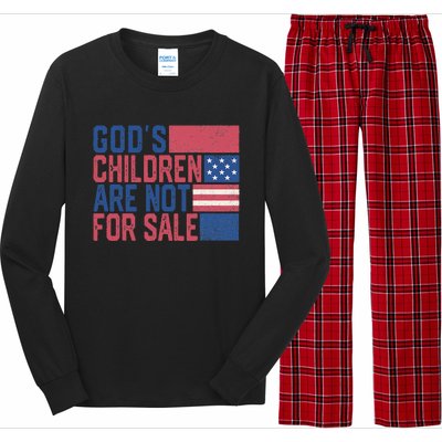 Gods Children Are Not For Sale Funny Quote Long Sleeve Pajama Set