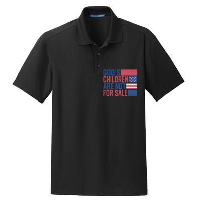 Gods Children Are Not For Sale Funny Quote Dry Zone Grid Polo