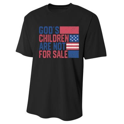 Gods Children Are Not For Sale Funny Quote Performance Sprint T-Shirt