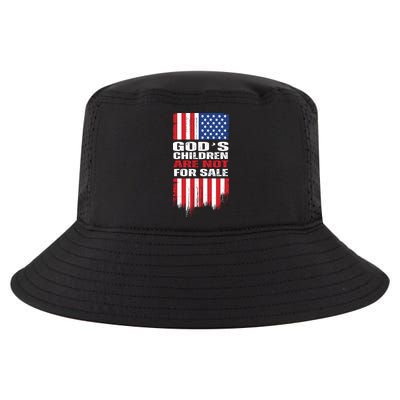 Gods Children Are Not For Sale American Flag Cool Comfort Performance Bucket Hat