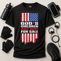 Gods Children Are Not For Sale American Flag Performance Shirt