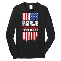 Gods Children Are Not For Sale American Flag Long Sleeve Shirt