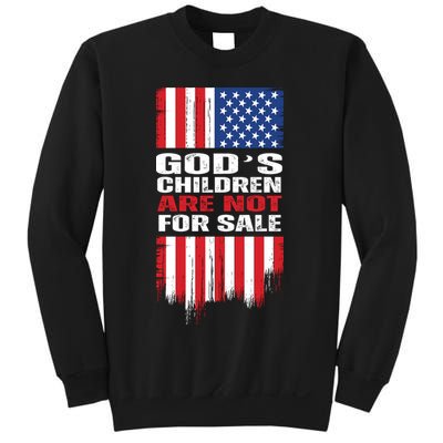 Gods Children Are Not For Sale American Flag Sweatshirt