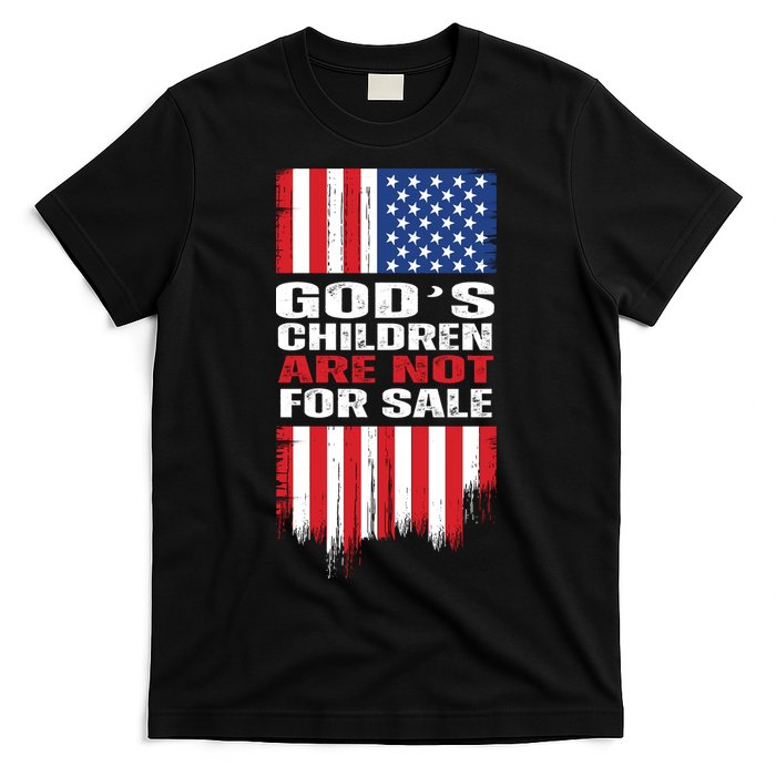 Gods Children Are Not For Sale American Flag T-Shirt