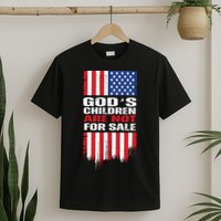 Gods Children Are Not For Sale American Flag T-Shirt