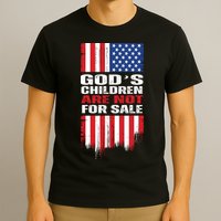 Gods Children Are Not For Sale American Flag T-Shirt