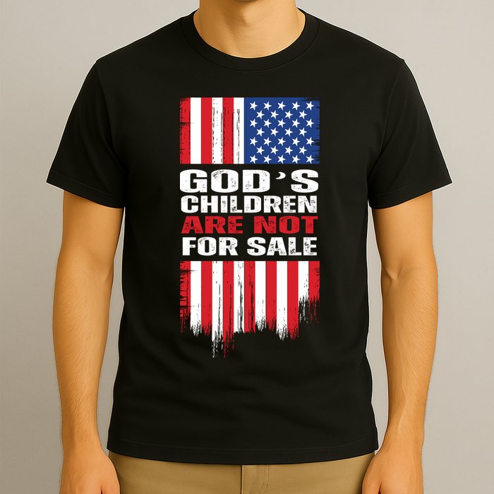 Gods Children Are Not For Sale American Flag T-Shirt