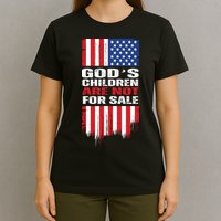 Gods Children Are Not For Sale American Flag T-Shirt