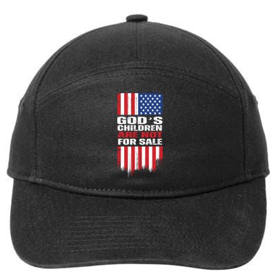 Gods Children Are Not For Sale American Flag 7-Panel Snapback Hat