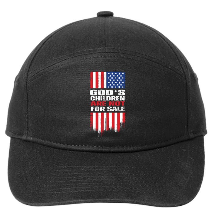 Gods Children Are Not For Sale American Flag 7-Panel Snapback Hat