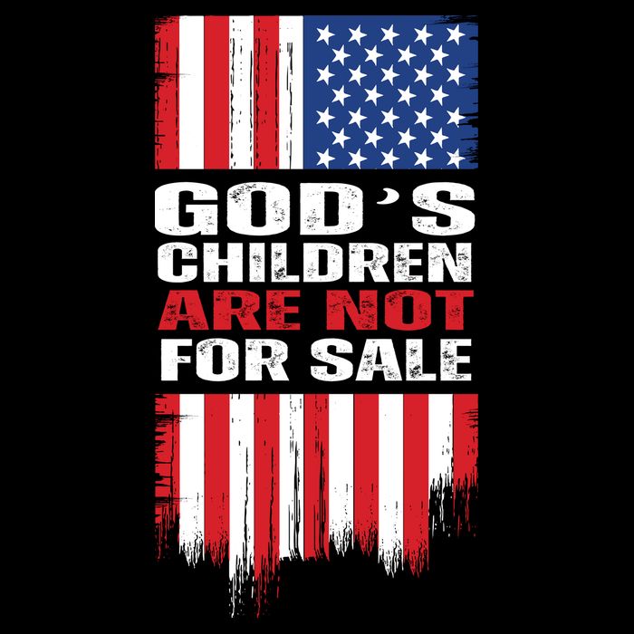 Gods Children Are Not For Sale American Flag 7-Panel Snapback Hat