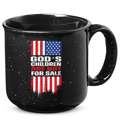 Gods Children Are Not For Sale American Flag 15oz Campfire Ceramic Mug