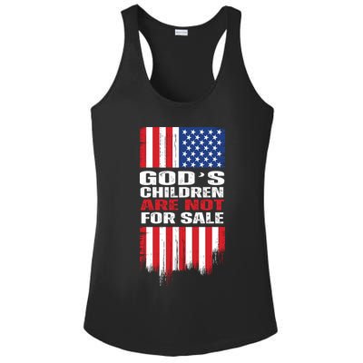 Gods Children Are Not For Sale American Flag Ladies PosiCharge Competitor Racerback Tank