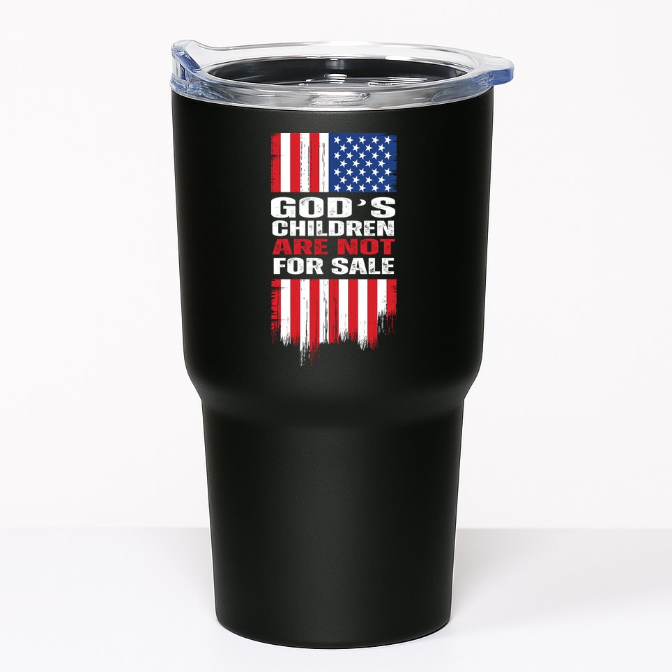 Gods Children Are Not For Sale American Flag Tumbler