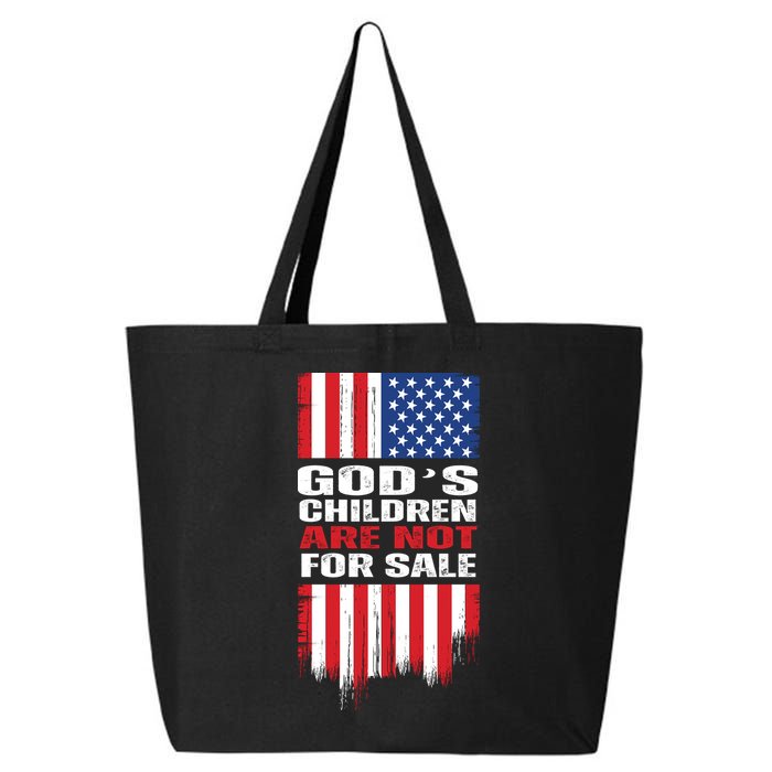 Gods Children Are Not For Sale American Flag 25L Jumbo Tote