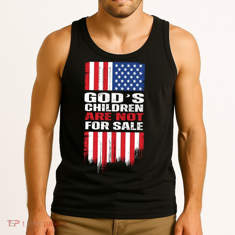 Gods Children Are Not For Sale American Flag Tank Top
