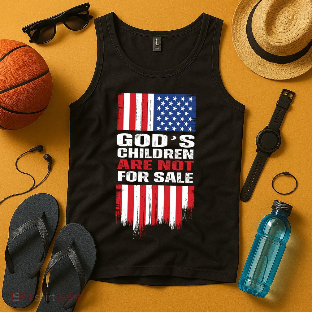 Gods Children Are Not For Sale American Flag Tank Top