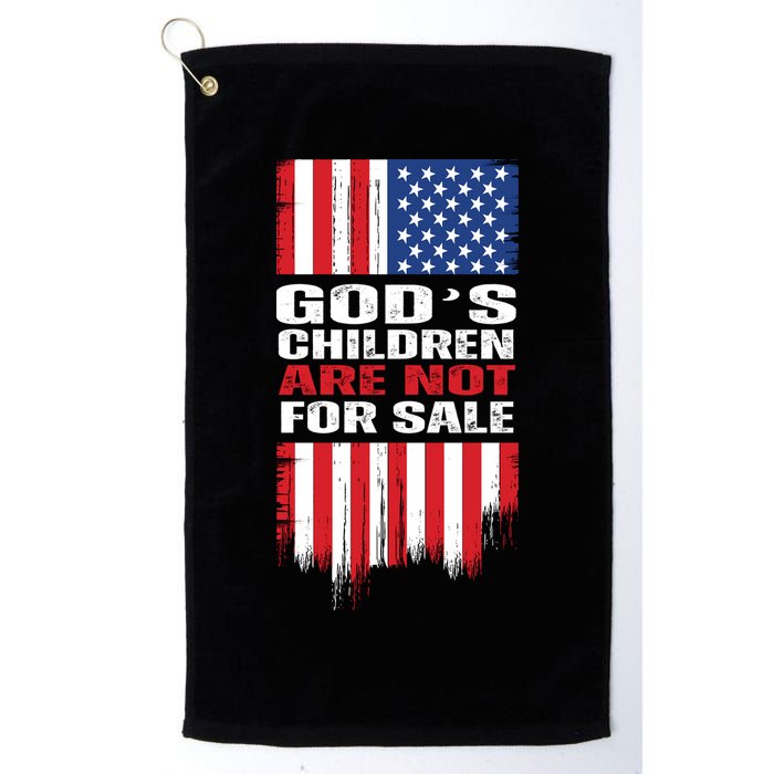 Gods Children Are Not For Sale American Flag Golf Towel