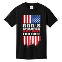 Gods Children Are Not For Sale American Flag Kids T-Shirt