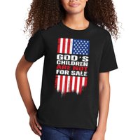 Gods Children Are Not For Sale American Flag Kids T-Shirt