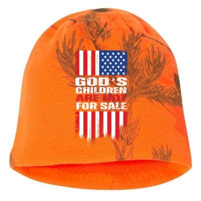 Gods Children Are Not For Sale American Flag Kati - Camo Knit Beanie