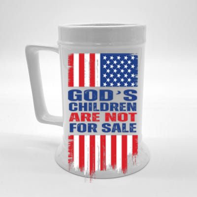 Gods Children Are Not For Sale American Flag Beer Stein