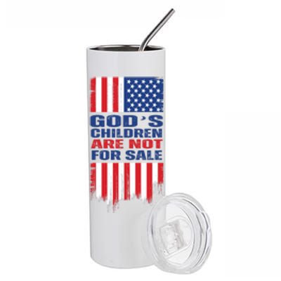 Gods Children Are Not For Sale American Flag Stainless Steel Tumbler