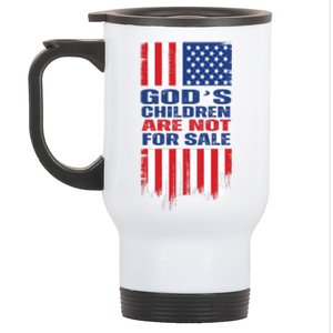 Gods Children Are Not For Sale American Flag Stainless Steel Travel Mug