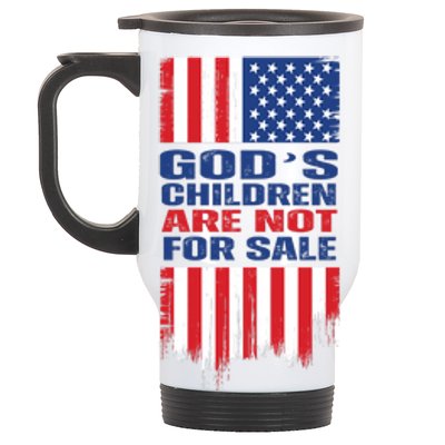 Gods Children Are Not For Sale American Flag Stainless Steel Travel Mug