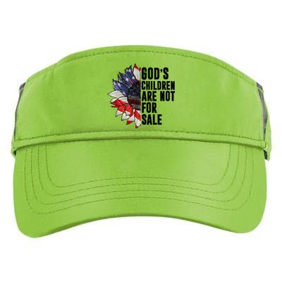 Gods Children Are Not For Sale Floral Flag Adult Drive Performance Visor