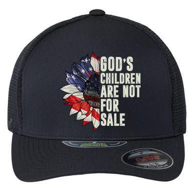 Gods Children Are Not For Sale Floral Flag Flexfit Unipanel Trucker Cap