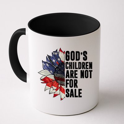 Gods Children Are Not For Sale Floral Flag Mug