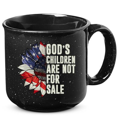 Gods Children Are Not For Sale Floral Flag 15oz Campfire Ceramic Mug