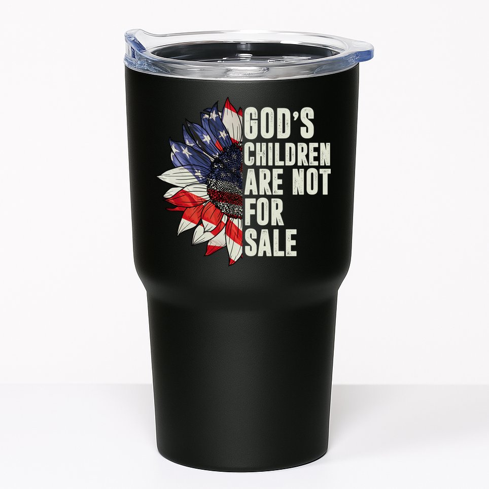 Gods Children Are Not For Sale Floral Flag Tumbler