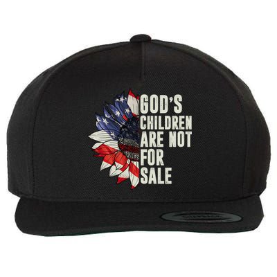 Gods Children Are Not For Sale Floral Flag Wool Snapback Cap