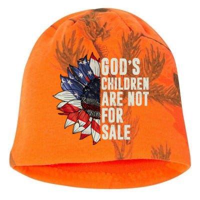 Gods Children Are Not For Sale Floral Flag Kati - Camo Knit Beanie