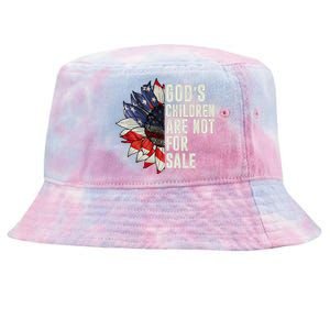 Gods Children Are Not For Sale Floral Flag Tie-Dyed Bucket Hat