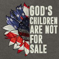 Gods Children Are Not For Sale Floral Flag Cotton Canvas Backpack