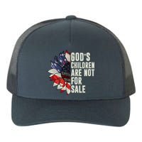 Gods Children Are Not For Sale Floral Flag Yupoong Adult 5-Panel Trucker Hat